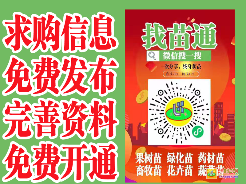 瀘西找果樹苗平臺注冊地址 蔬菜苗子基地 微信搜一搜找苗通